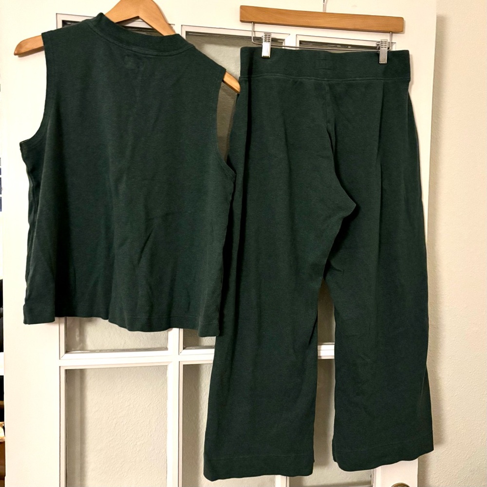 Heather Green Pact Organic Cotton Airplane Top and Pants Set - Picture 4 of 4